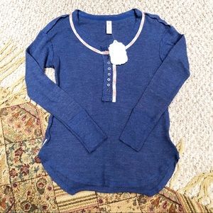 ALTARD STATE • Blue Thermal Henley XS